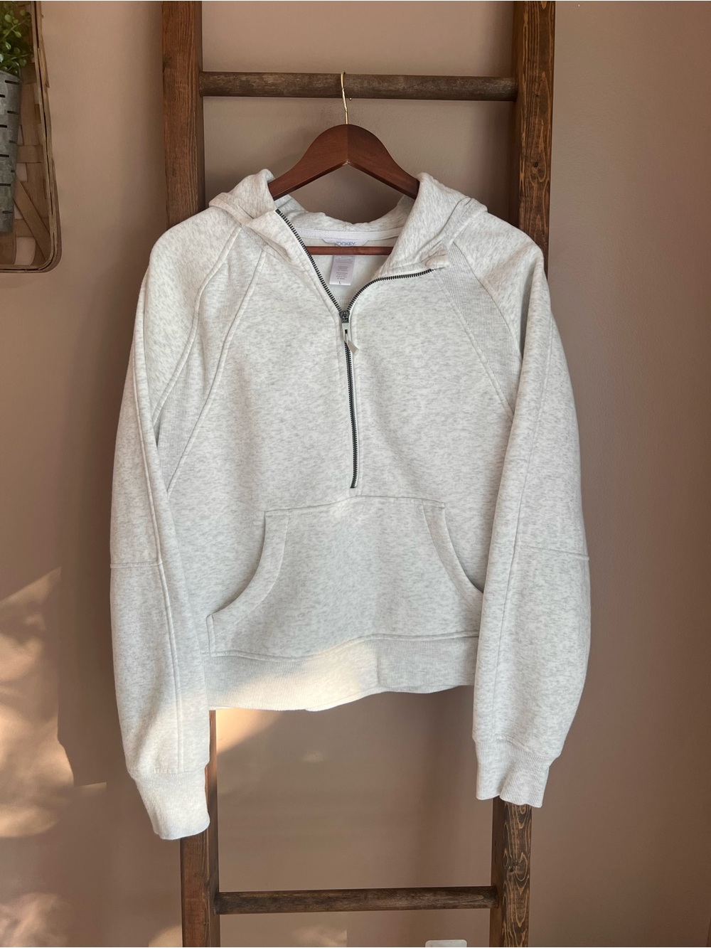 Jockey Light Heather Gray Half-Zip Hoodie